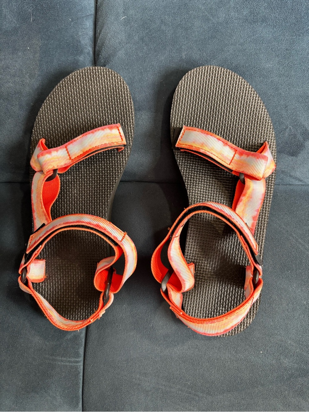 Teva Woman’s Orange, White, & Pink Sandals size 8